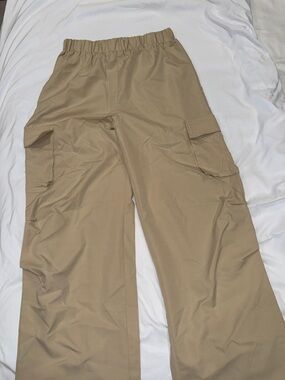 Men's Cargo Pants with Elastic Waist - Khaki